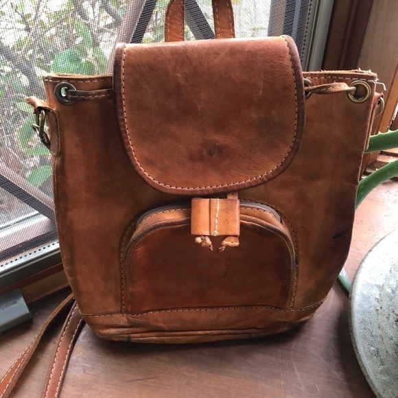 Vintage Paraguay Genuine Hand Made Leather Satchel - Picture 2 of 15